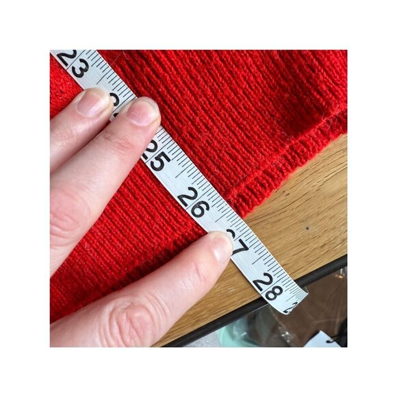 Kings Road Shop Red Sears Roebuck and Co Red Knit Sweater Vest Unisex Size Large - Picture 10 of 10
